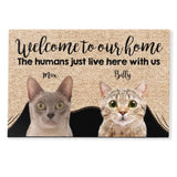 Welcome To My Home, Cat & Dog Custom Doormat, Gift For Cat & Dog Lovers