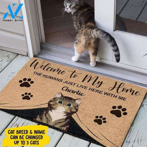 Welcome to my home doormat, custom name doormat, Cat Doormat, Personalized Cat Welcome Mat, Home Doormat, Closing Gift, New Home k105dt1