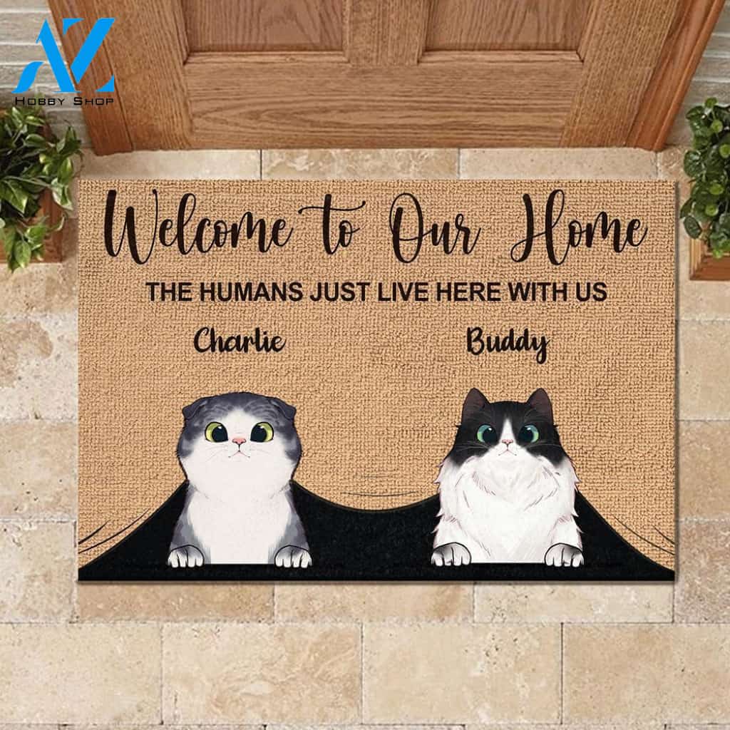 Welcome To My Home - Funny Personalized Cat Doormat 