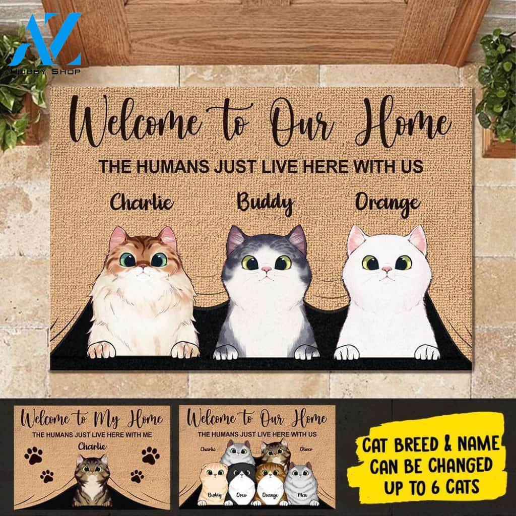Welcome To My Home - Funny Personalized Cat Doormat (WW) 