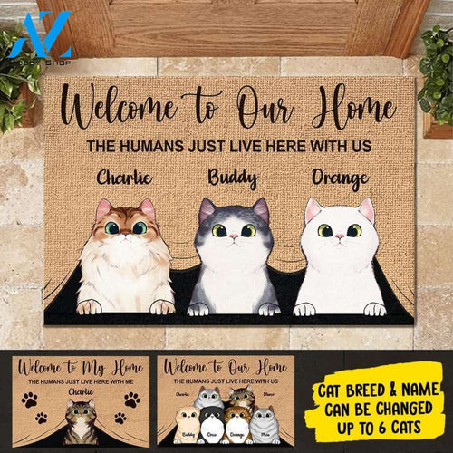 Welcome To My Home - Funny Personalized Cat Doormat (WW) 