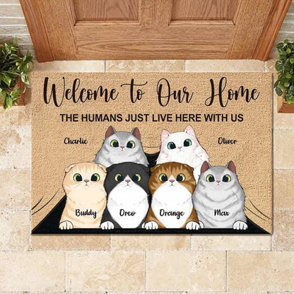 Welcome To My Home - Funny Personalized Cat Doormat Door