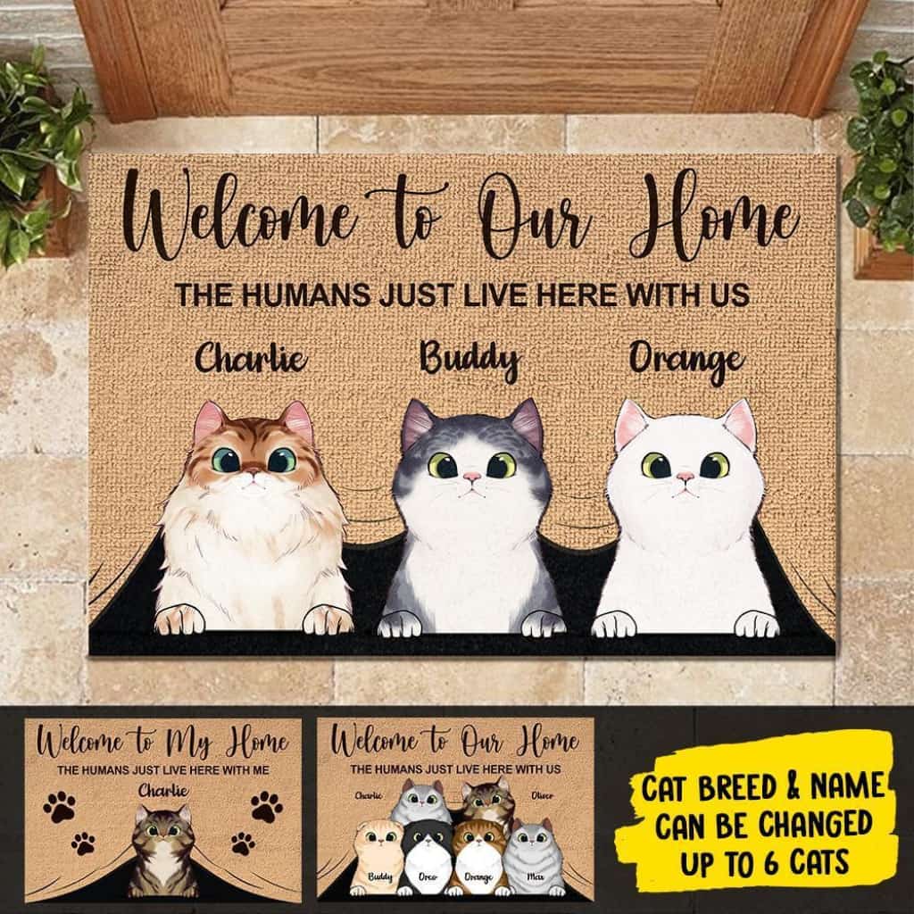 Welcome To My Home - Funny Personalized Cat Doormat Door