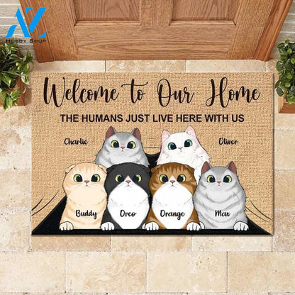 Welcome To My Home - Funny Personalized Cat Doormat | Welcome Mat | House Warming Gift