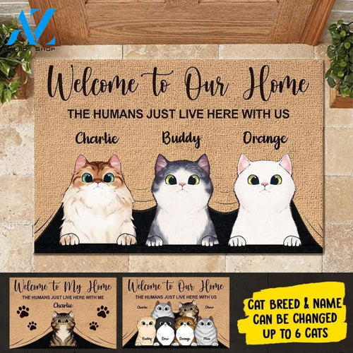 Welcome To My Home - Funny Personalized Cat Doormat | Welcome Mat | House Warming Gift