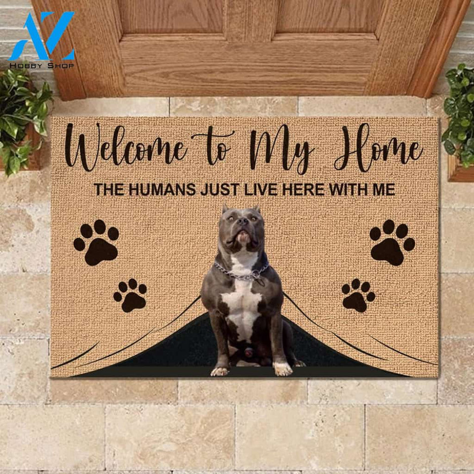 Welcome To My Home Funny Pitt bull 1 Mat | Welcome Mat | House Warming Gift