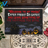 Welcome To My House! Enter Freely All Over Printing Doormat | Welcome Mat | House Warming Gift