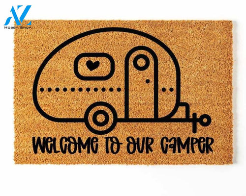 Welcome To Our Camper Doormat Welcome Mat House Warming Gift Home Decor Funny Doormat Gift Idea