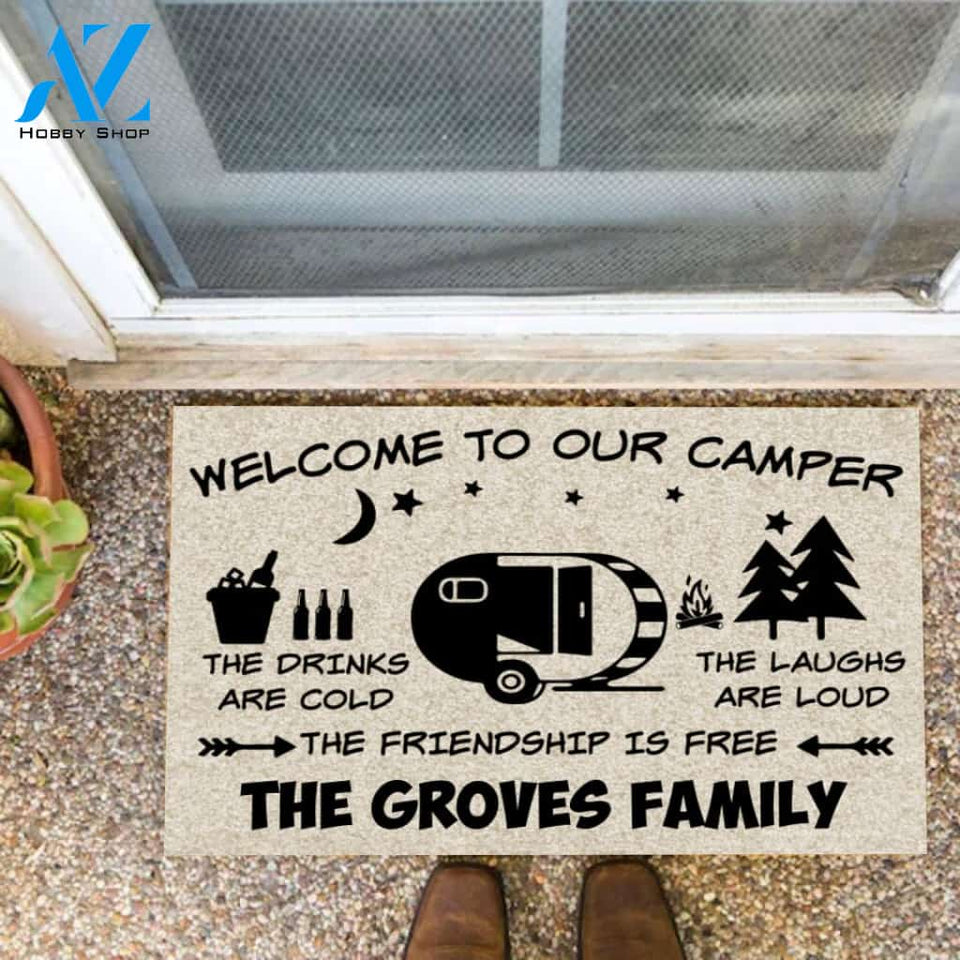 Welcome To Our Camper - Personalized Doormat