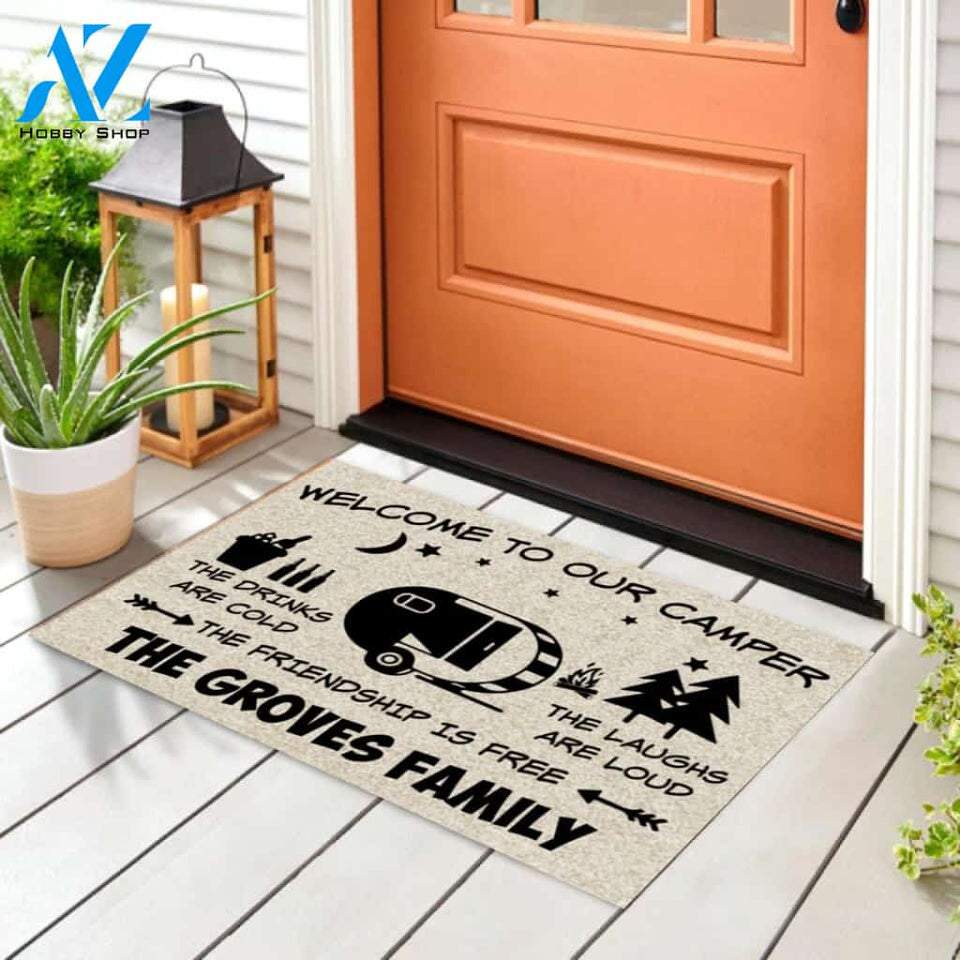 Welcome To Our Camper - Personalized Doormat