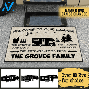 Welcome To Our Camper - Personalized Doormat