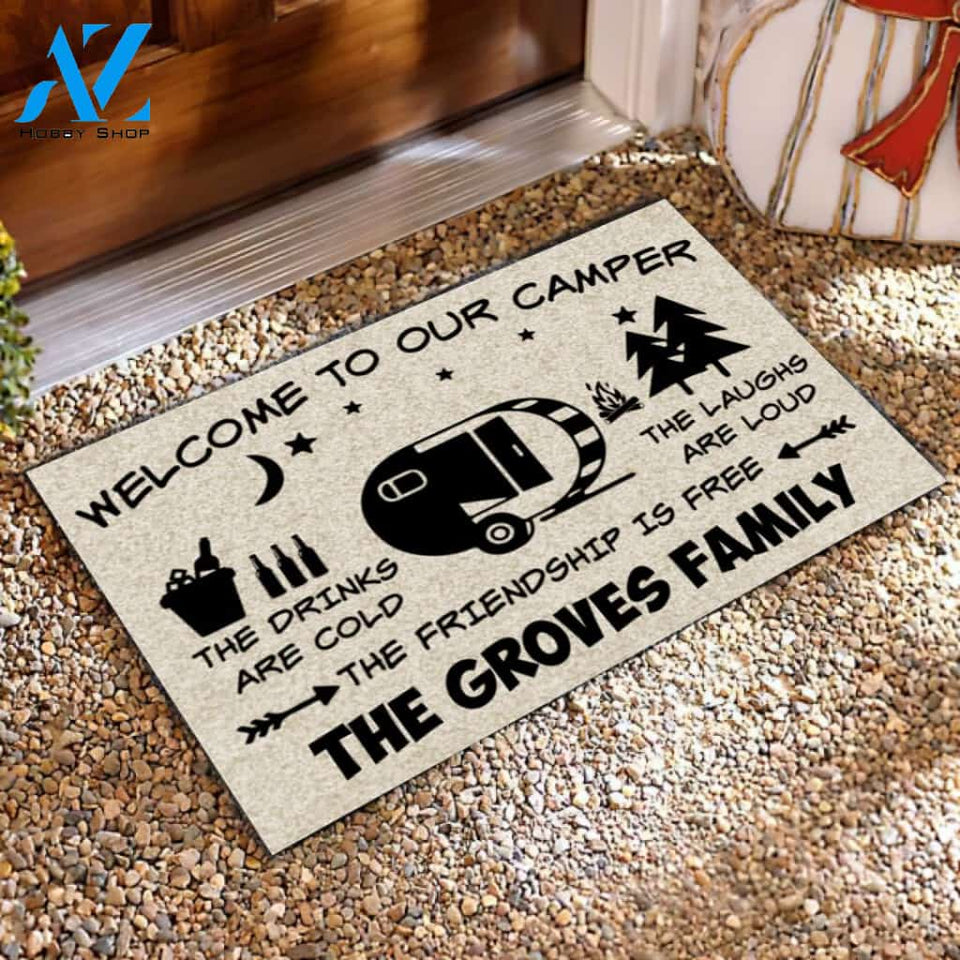 Welcome To Our Camper - Personalized Doormat
