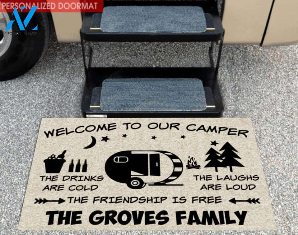 Welcome To Our Camper - Personalized Doormat