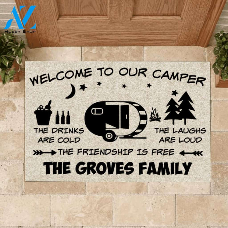 Welcome To Our Camper - Personalized Doormat