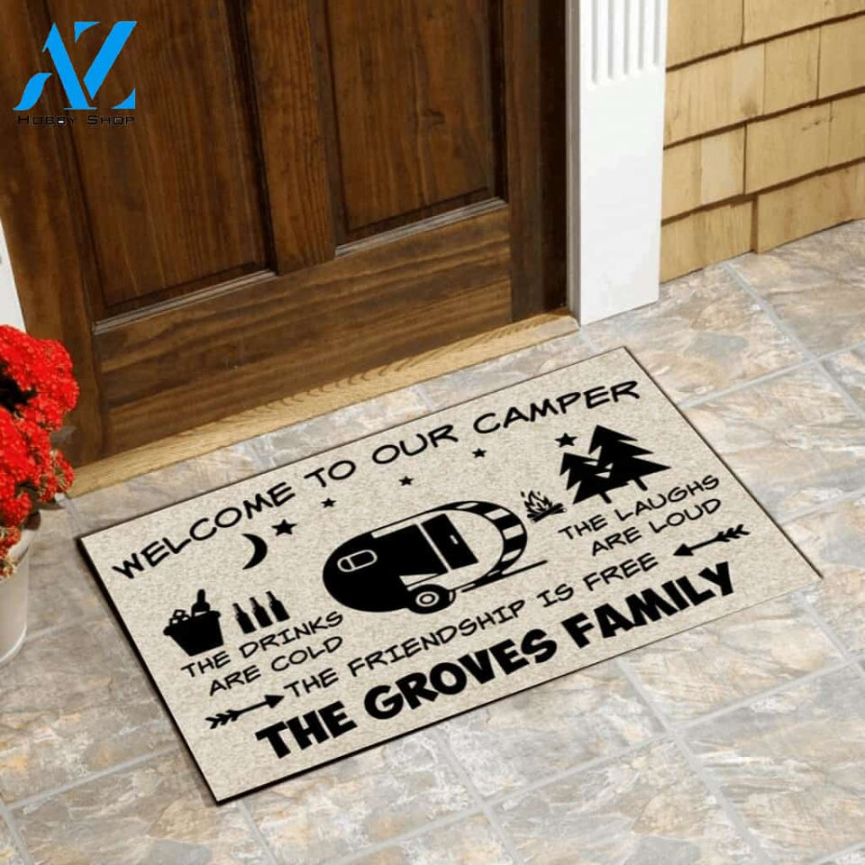 Welcome To Our Camper - Personalized Doormat