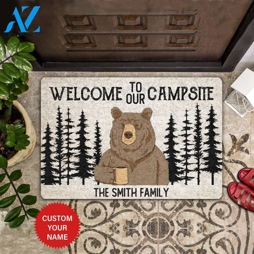Welcome To Our Campsite Personalized All Over Printing Doormat | Welcome Mat | House Warming Gift
