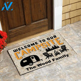 Welcome To Our Campsite, Personalized Doormat