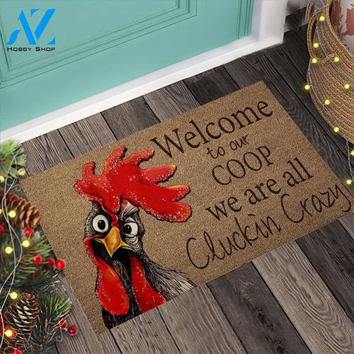 Welcome To Our Coop Chicken Funny Doormat