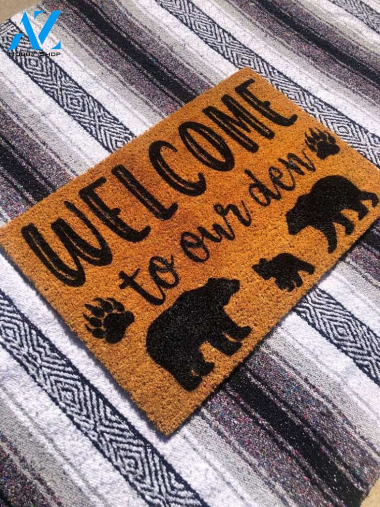 Welcome to Our Den Doormat | Family Name Doormat | Housewarming Gift | Closing Gift | New Home Gift | Home Decor