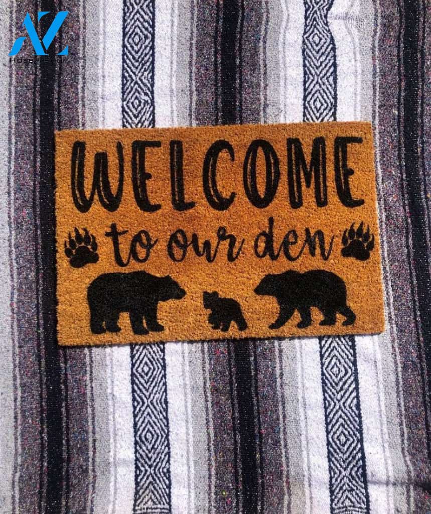 Welcome to Our Den Doormat | Family Name Doormat | Housewarming Gift | Closing Gift | New Home Gift | Home Decor