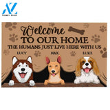 Welcome To Our Dog Home Personalized Doormat