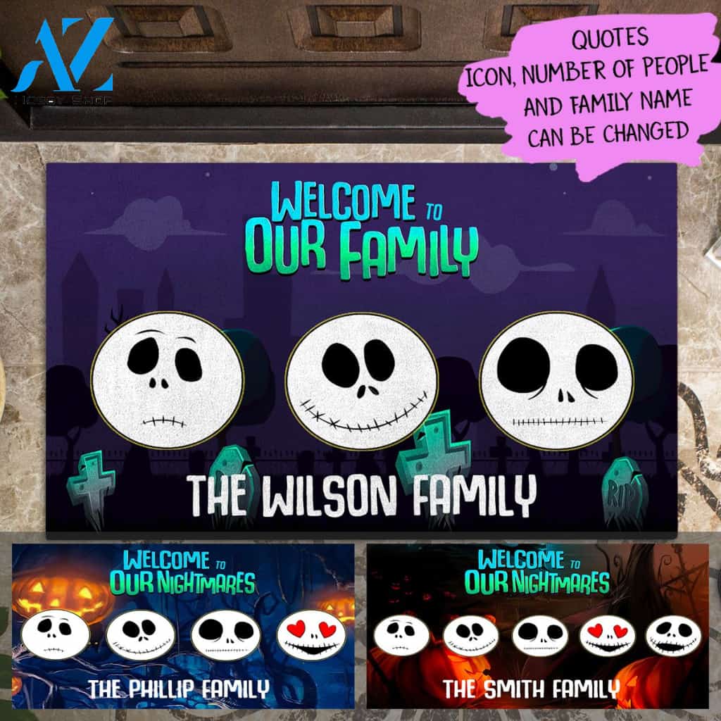 Welcome To Our Family | Nightmate | Persionalize Doormat | AP