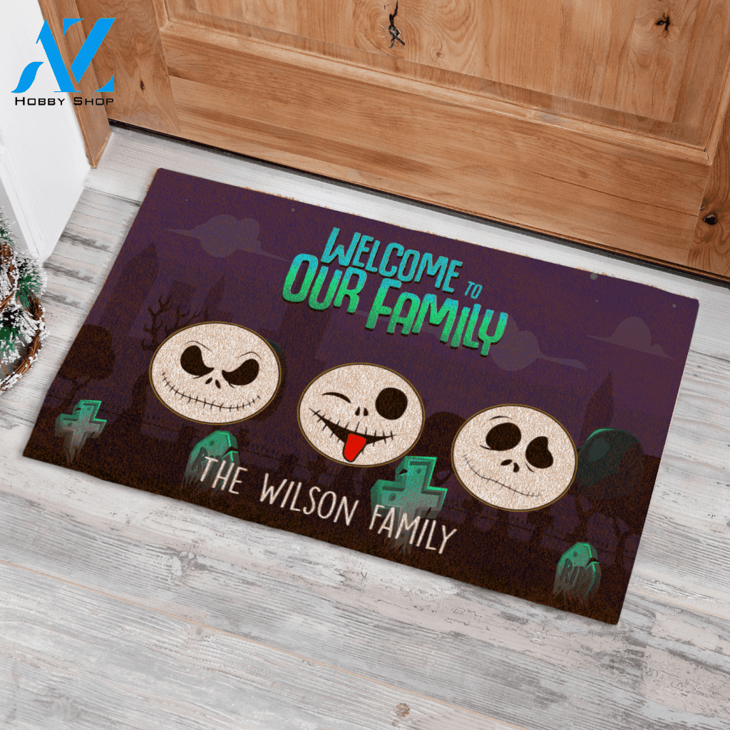 Welcome To Our Family | Nightmate | Persionalize Doormat | AP