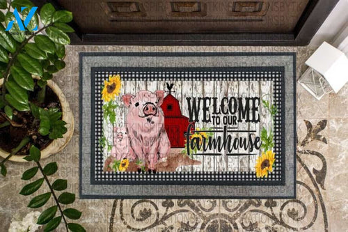 Welcome to our Farmhouse Pig Door Mat Design, Spring Design, Farmhouse Design, Sublimation Design, Printable Art, Sublimation Download