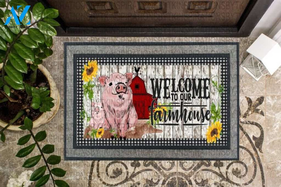 Welcome to our Farmhouse Pig Door Mat Design, Spring Design, Farmhouse Design, Sublimation Design, Printable Art, Sublimation Download