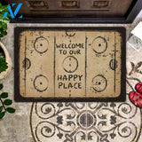 Welcome To Our Happy Place All Over Printing Doormat | Welcome Mat | House Warming Gift