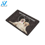 Welcome to our home Labrador Retriever Doormat, Gift For Dog Lovers Home Decor Warm House Gift Welcome Mat Halloween Decor