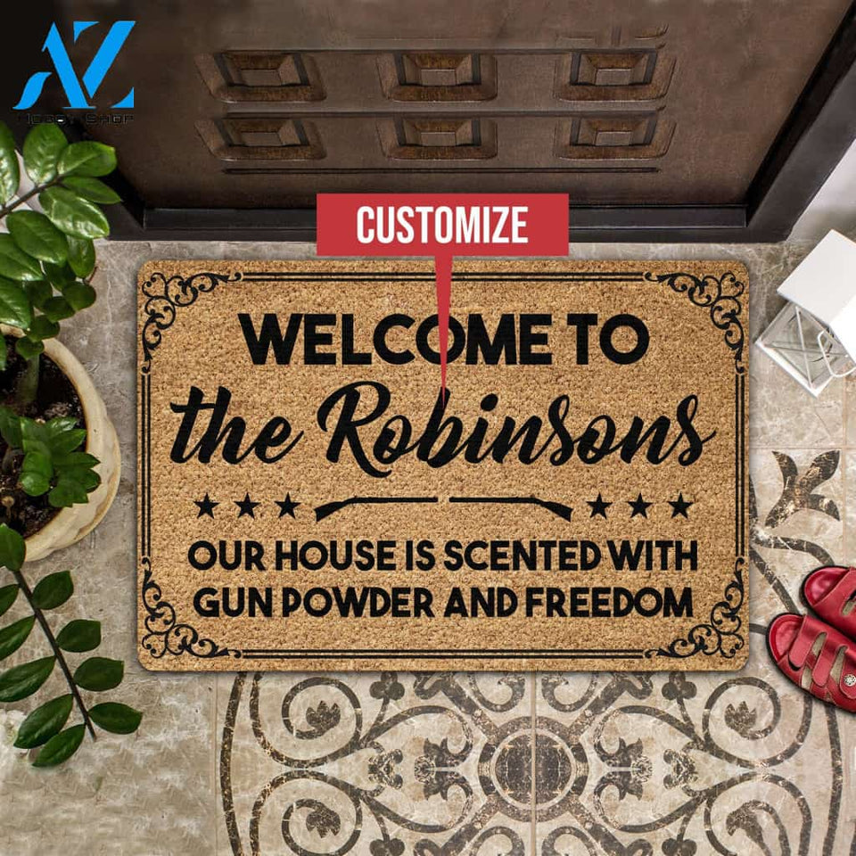 Welcome To Our House Personalized Coir Pattern All Over Printing Doormat | Welcome Mat | House Warming Gift