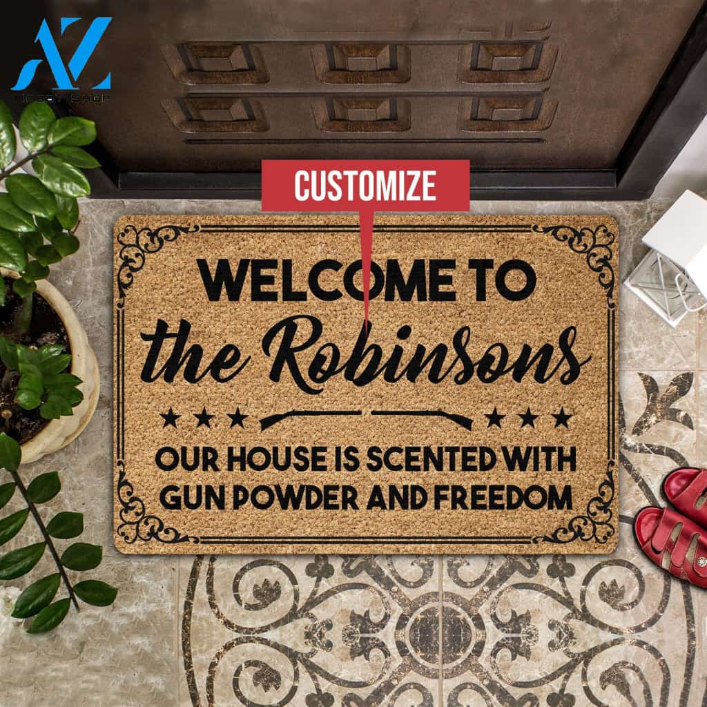 Welcome To Our House Personalized Coir Pattern All Over Printing Doormat | Welcome Mat | House Warming Gift