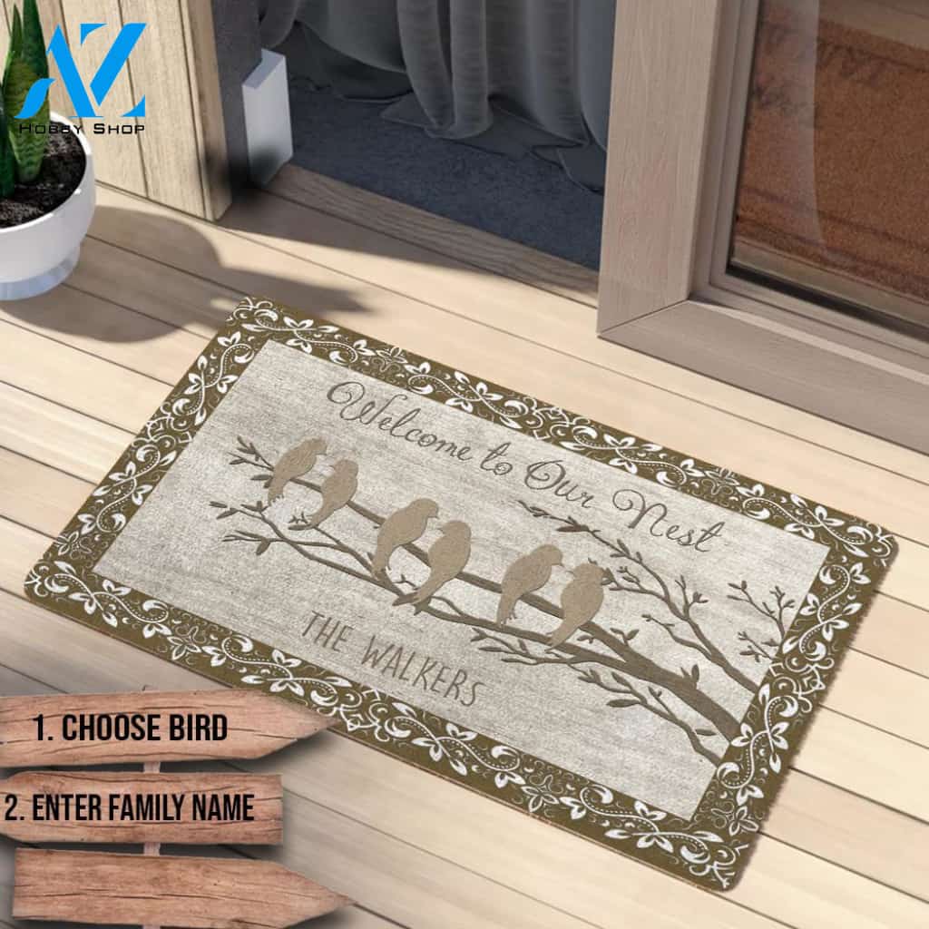 Welcome To Our Nest Personalized Doormat AP02