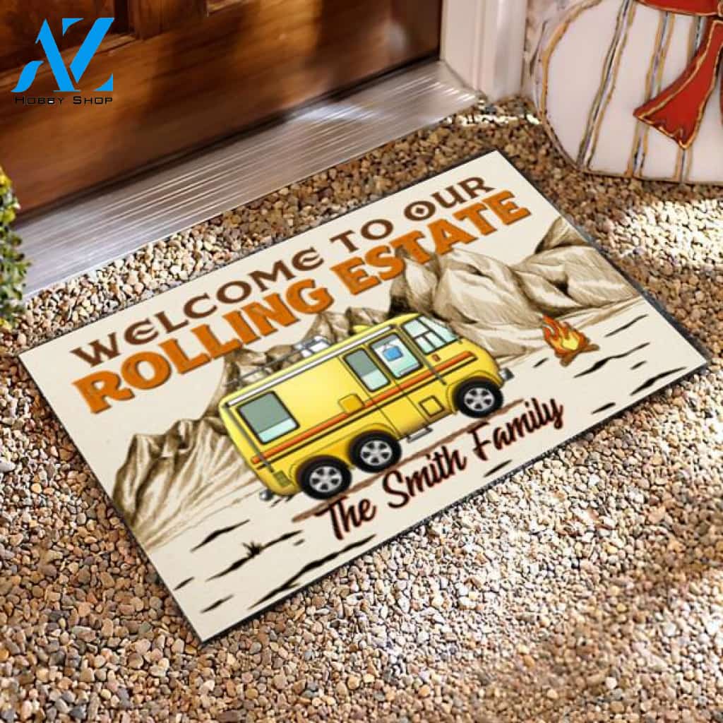 Welcome To Our Rolling Estate - Personalized Doormat