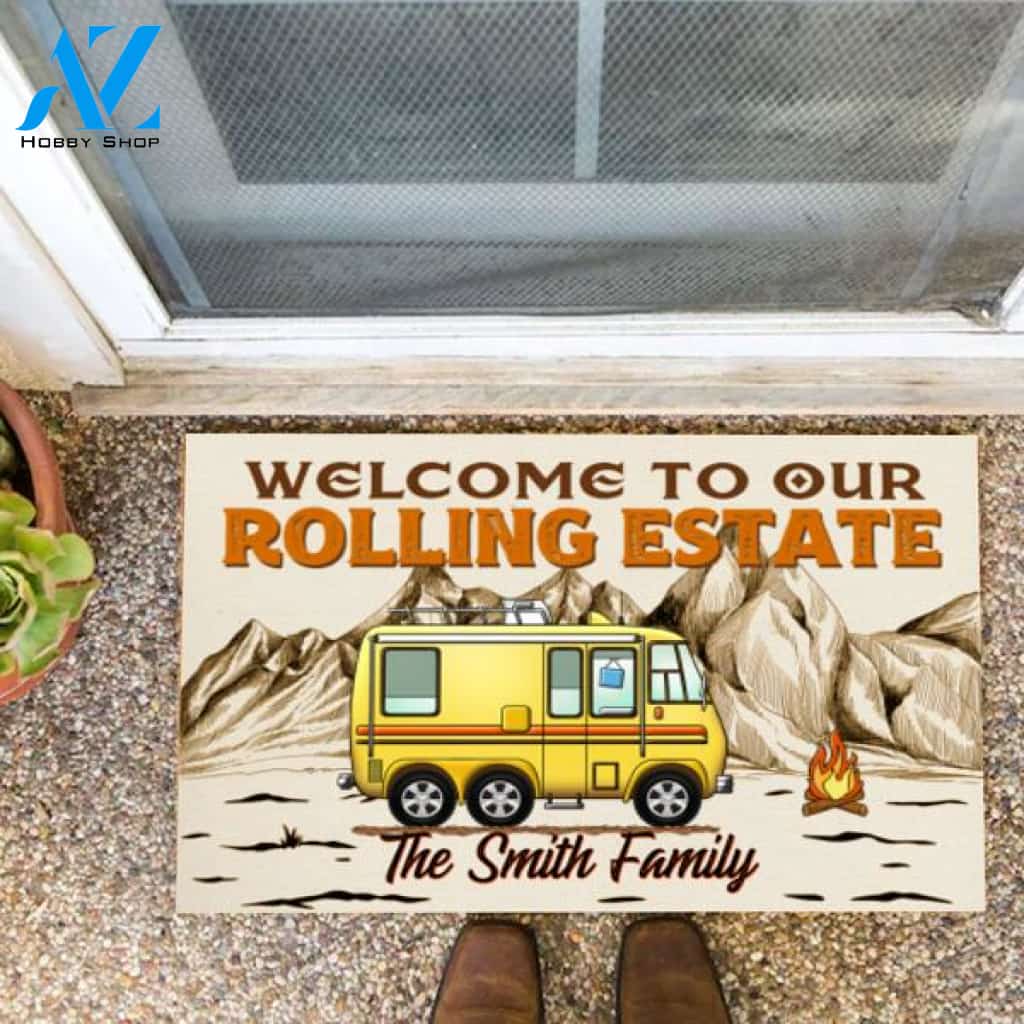Welcome To Our Rolling Estate - Personalized Doormat