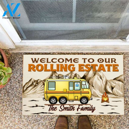Welcome To Our Rolling Estate - Personalized Doormat