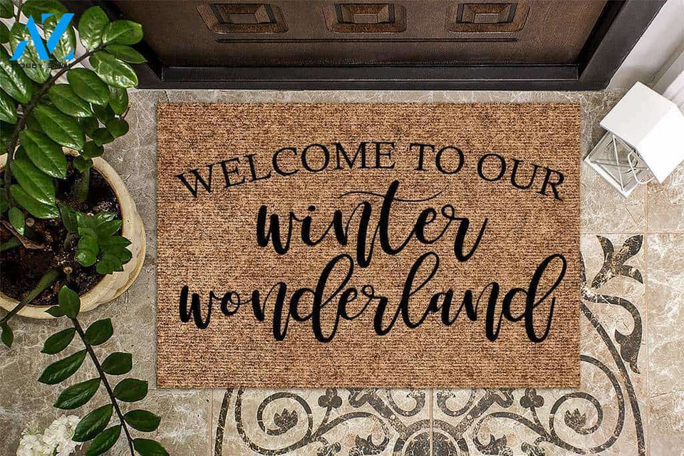 Welcome to Our Winter Wonderland Christmas Doormat | Welcome Mat | House Warming Gift