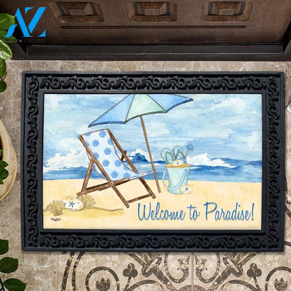 Welcome to Paradise Doormat - 18" x 30"