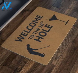 Welcome to The 10th Hole Sport Doormat Indoor and Outdoor Mat Entrance Rug Housewarming Gift Sweet Home Decor Gift Gift for Golf Lovers Sport Lovers