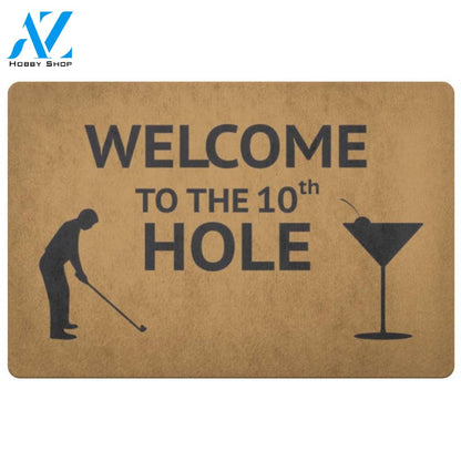 Welcome To The 10th Hole Sports Doormat Indoor And Outdoor Mat Entrance Rug Sweet Home Decor Housewarming Gift Gift For Golfers Friend Family Golf Lovers