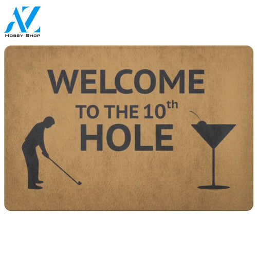 Welcome To The 10th Hole Sports Doormat Indoor And Outdoor Mat Entrance Rug Sweet Home Decor Housewarming Gift Gift For Golfers Friend Family Golf Lovers