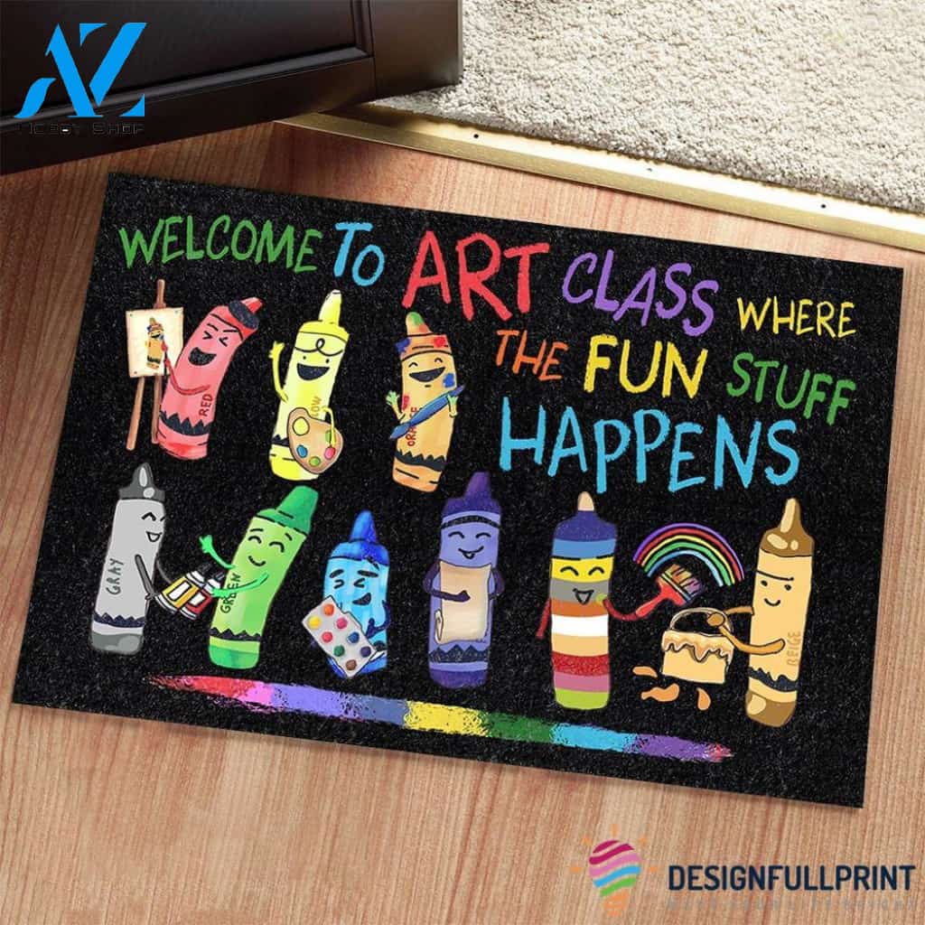 Welcome To The Art Classroom Doormat HG