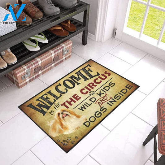 Welcome To The Circus Wild Kids And Dogs Inside Printed Doormat Home Decor