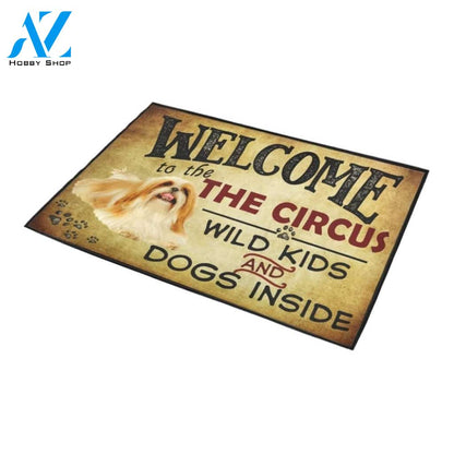Welcome To The Circus Wild Kids And Dogs Inside Printed Doormat Home Decor