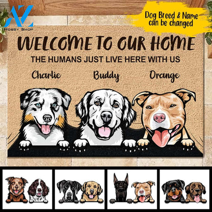 Welcome To The Dog Home - Funny Personalized Dog Doormat | Welcome Mat | House Warming Gift