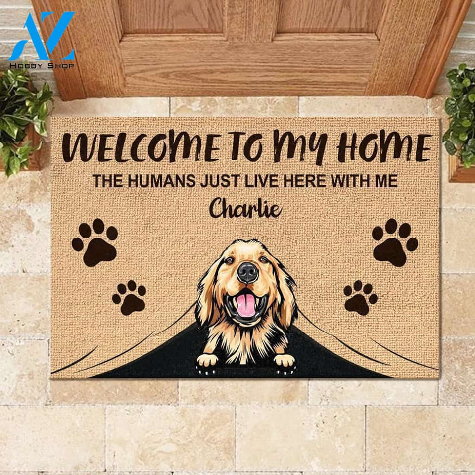 Welcome To The Dog Home - Funny Personalized Dog Doormat | Welcome Mat | House Warming Gift