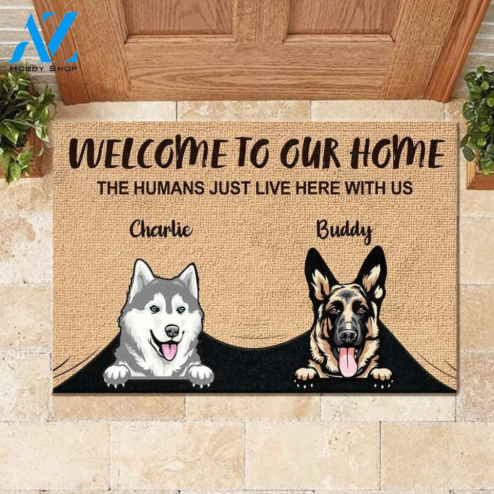 Welcome To The Dog Home - Funny Personalized Dog Doormat | Welcome Mat | House Warming Gift