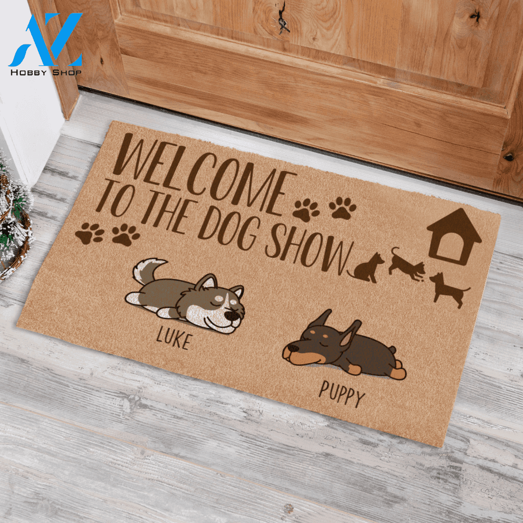 Welcome to The Dog Show Personalize Doormat TV10