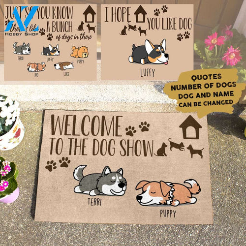 Welcome to The Dog Show Personalize Doormat TV10